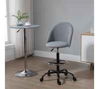 VINSETTO High Back Chair Home Office Seat Ergonomic with 5 Wheels Padded Grey VINSETTO Grey