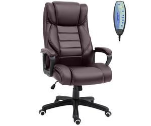 Vinsetto High Back Executive Office Chair 6- Point Vibration Massage Extra Padde