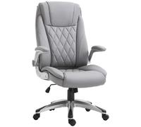 Vinsetto High Back Executive Office Chair Home Swivel PU Leather Chair, Grey
