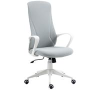 Vinsetto High-Back Home Office Chair Height Adjustable Elastic Desk Chair Grey