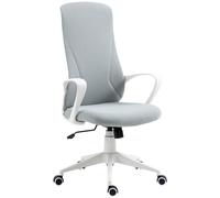 Vinsetto High-Back Home Office Chair Height Adjustable Elastic Desk Chair Grey | TJ Hughes