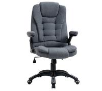 Vinsetto High Back Home Office Chair Swivel Linen Fabric Desk Chair - Dark Grey | TJ Hughes