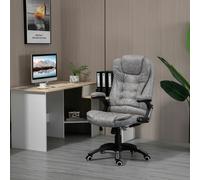 Vinsetto High Back Home Office Chair Swivel Microfibre Fabric Desk Chair, Grey