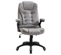 Vinsetto High Back Home Office Chair Swivel Microfibre Fabric Desk Chair, Grey