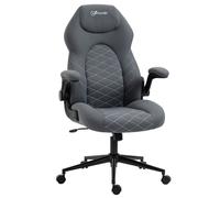 Vinsetto High-Back Home Office Chair w/ Flip Up Armrests Swivel Seat Dark Grey