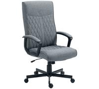 Vinsetto High-Back Home Office Chair with Adjustable Height and Swivel Wheels - Dark Grey