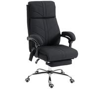 Vinsetto High Back Vibration Massage Office Chair with Footrest, Heated, Black