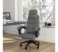 VINSETTO Home Office Chair Reclining Computer Chair w/ Lumbar Support in Dark Grey VINSETTO Dark Grey
