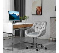 Vinsetto Velvet Ergonomic Office Chair: Adjustable Comfy Desk Chair with Arm and Back Support for Home, Grey Aosom UK