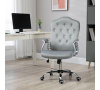 VINSETTO Home Office Chair with Adjustable Height Tilt Function Grey VINSETTO Grey