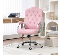 Vinsetto Home Office Chair With Adjustable Height Tilt Function Pink | TJ Hughes