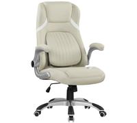 Vinsetto Linen-Look Office Chair, with Adjustable Height, Scratch-Resistant Treatment and Tension - Beige Aosom UK