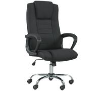 Vinsetto Linen-Look Swivel Office Chair w/ Scratch Resistant Fabric, Black Aosom UK