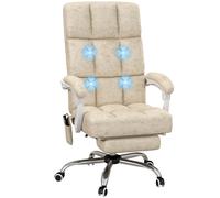 Vinsetto Massage Office Chair - Ergonomic Desk Chair - Comfy Work Study Chair with Heat - Padded Seat