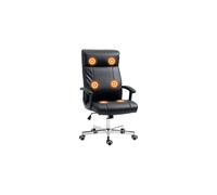 Vinsetto Massage Office Chair PU Leather Computer Chair w Tilt Function Black