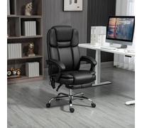Massage Office Chair, PU Leather High Back Recliner VINSETTO Black One Size