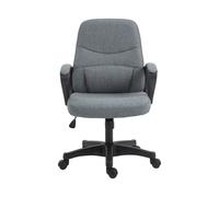 Vinsetto Massage Office Chair with Massage Lumbar Support, Adjustable Height, 360° Swivel, Scratch-Resistant High Back Office Chair for Office, Grey Aosom UK