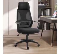 Vinsetto Mesh Ergonomic Home Office Chair w/ Headrest Black - CARTER | TJ Hughes