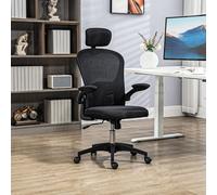 Vinsetto Black Ergonomic Mesh Office Chair with Headrest - Size: 120 x 62 x 64cm - Wilko