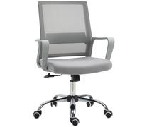 Vinsetto Mesh Office Chair Desk Chair With Swivel Seat Adjustable Height Grey, Grey