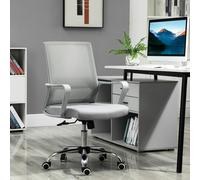Vinsetto Mesh Office Chair Desk Chair With Swivel Seat Adjustable Height Grey, Grey