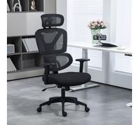 Vinsetto Mesh Office Chair Swivel Desk Chair with Adjustable Height, Black