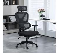 Vinsetto Mesh Office Chair Swivel Desk Chair with Adjustable Height, Black