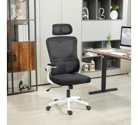 Vinsetto Mesh Office Chair with Adjustable Headrest - Black, none