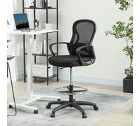 VINSETTO Mesh Office Chair with Lumbar Support, Adjustable Height, Black VINSETTO Black
