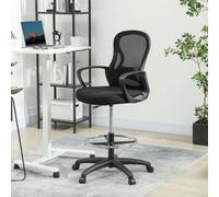 VINSETTO Mesh Office Chair with Lumbar Support, Adjustable Height, Black VINSETTO Black
