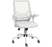 Vinsetto Mesh Swivel Office Chair Task Computer Chair w/ Lumbar Support, White