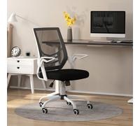Vinsetto Mesh Swivel Office Chair w/ Lumbar Support, Black and White