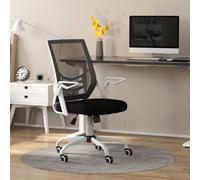 Vinsetto Mesh Swivel Office Chair W/ Lumbar Support, Black And White