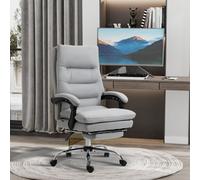 Vinsetto Microfibre Vibration Massage Office Chair with Heat, Footrest, Grey