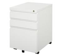 Vinsetto Mobile Vertical File Cabinet Lockable Metal Filling Cabinet with 3 Draw