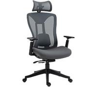Vinsetto Office Chair Basic Tilt Height-Adjustable Armrest Grey 150000 g 921-662V70GY 700 x 660 x 1,280 mm