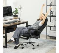 Vinsetto Office Chair for Desk, with Height Adjustable, Wheels, Black, Black