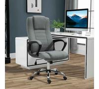 Solstice Hush Linen Office Chair - Dark Grey, Grey