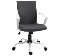 Vinsetto Office Chair Linen Swivel Computer Desk Chair Home Study Task Chair with Wheels
