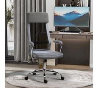 Vinsetto Office Chair Mesh High Back Swivel Task Home Desk Chair W/ Arm, Grey