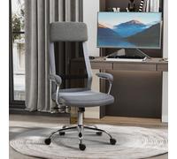 VINSETTO Office Chair Mesh High Back Swivel Task PC Desk Chair Home & Arm in Grey VINSETTO Grey