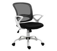 Vinsetto Office Chair Mesh Swivel Desk Chair with Lumbar Back Support Adjustable Height Armrests Black