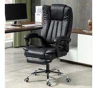 Vinsetto Executive Office Chair Computer Desk Chair for Home w/ Footrest, Black