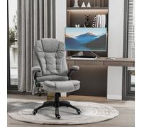 Vinsetto Office Chair w/ Heating Massage Points and Lumbar Support Grey