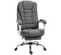Vinsetto Office Chair with Footrest Computer Swivel Rolling Task Recliner for Home with Retractable Footrest