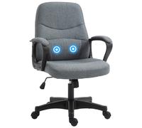 Vinsetto Heated 6 Points Vibration Massage Executive Office Chair Grey