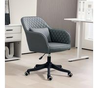 VINSETTO Office Chair with Rechargeable Electric Vibration Massage Lumbar Pillow in Grey VINSETTO Grey