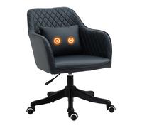 Vinsetto Office Chair with Rechargeable Vibration Massage Lumbar Pillow, Wheels