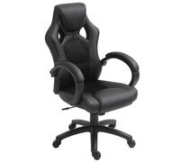 Vinsetto Gaming Chair Computer Desk Chair - Black / puSpongeNylonSteel / NylonpuSpongeSteel / 15.4kg