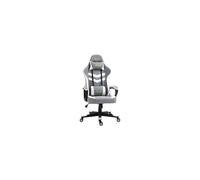 Vinsetto Racing Gaming Chair w Lumbar Support Gamer Office Chair Grey White